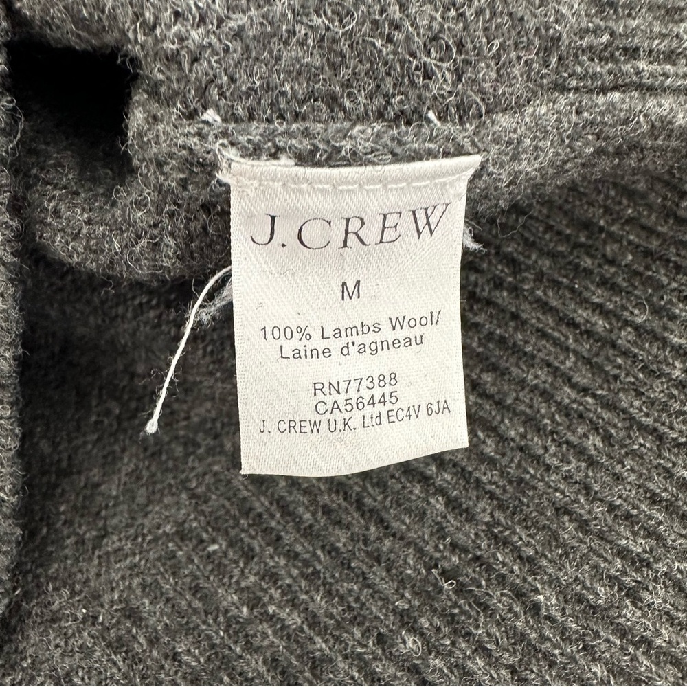 J. Crew 100% Wool Men's Gray Crewneck Sweater - Picture 5 of 8